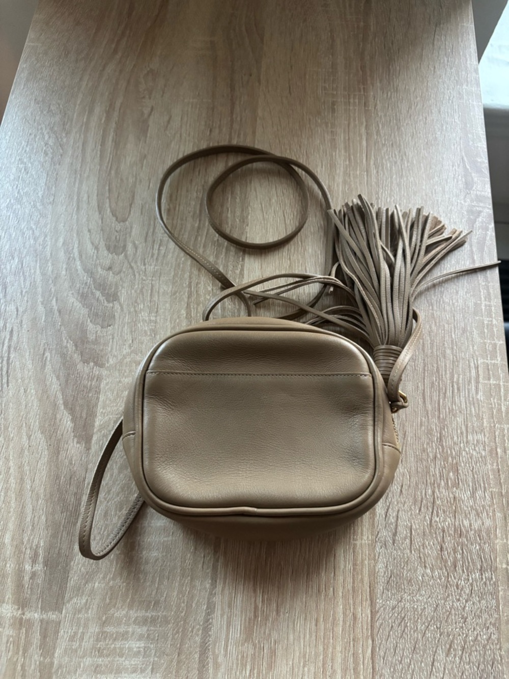 Saint Laurent Beige Crossbody Blogger Bag with Tassel and YSL Logo - Picture 2 of 7